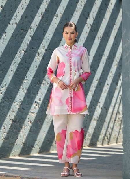 Alora Bold Bloom Pure Cotton With Floral Print Co Ord Set  Exporters In India